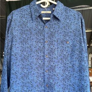 Men's Blue Floral Shirt